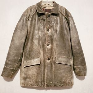 Vintage Jim & Marilou distressed hobo leather jacket
